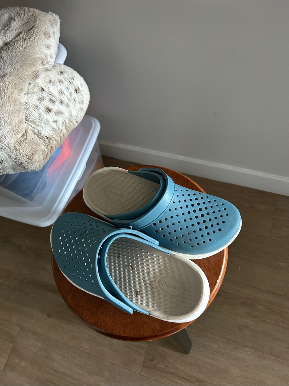 CROCS Light Blue Slip-On Clogs with Back Strap